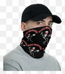 Social Distancing Dancing Skeleton Face Covering Neck Gaiter - Gas Mask png