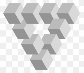Grey Triangle Png - Impossible Triangle Png Transparent Illusions