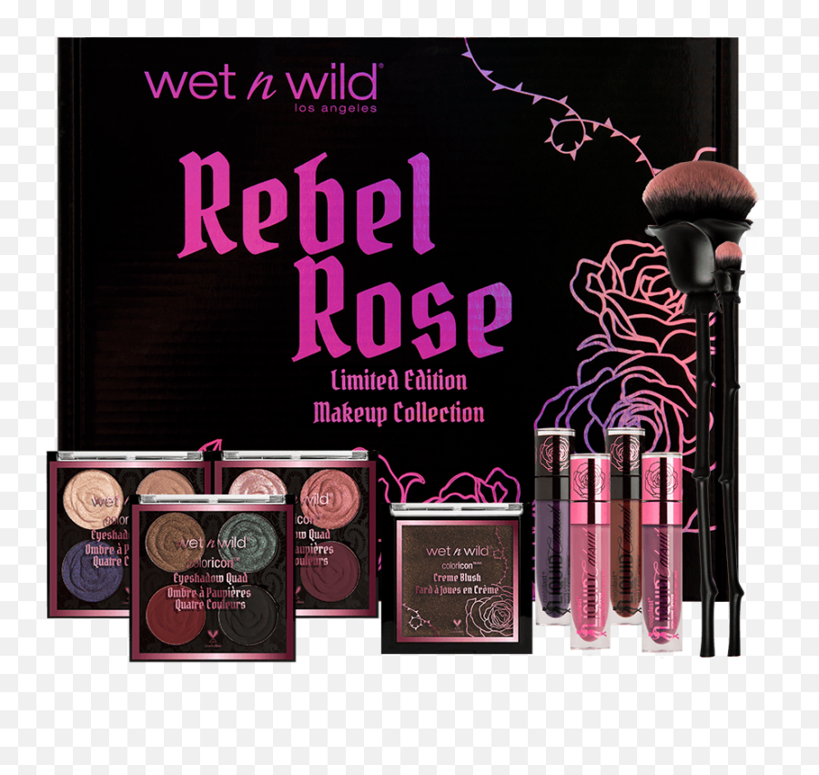 Rebel Rose Makeup Collection Box - Rebel Rose Wet N Wild Png,Wet N Wild Color Icon Blush Swatches