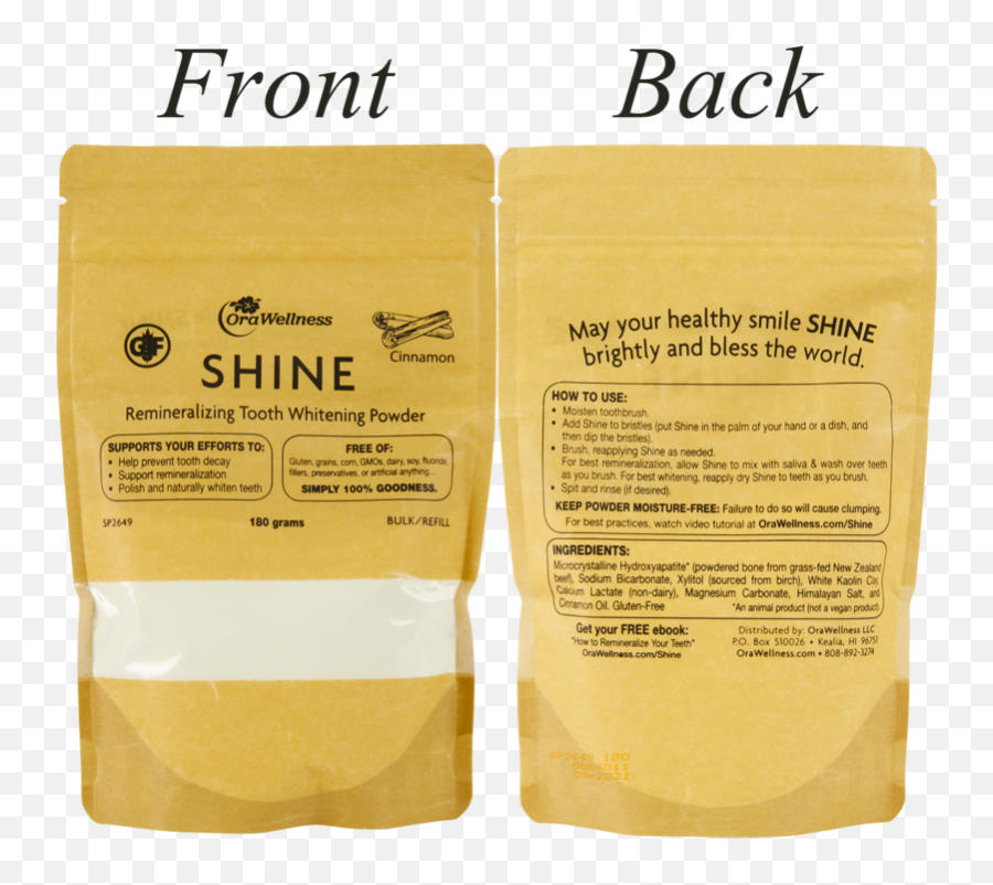 Shineu2014remineralizing Tooth Whitening Powder U2013 Orawellnesscom - Packet Png,Aniami Teeth Icon