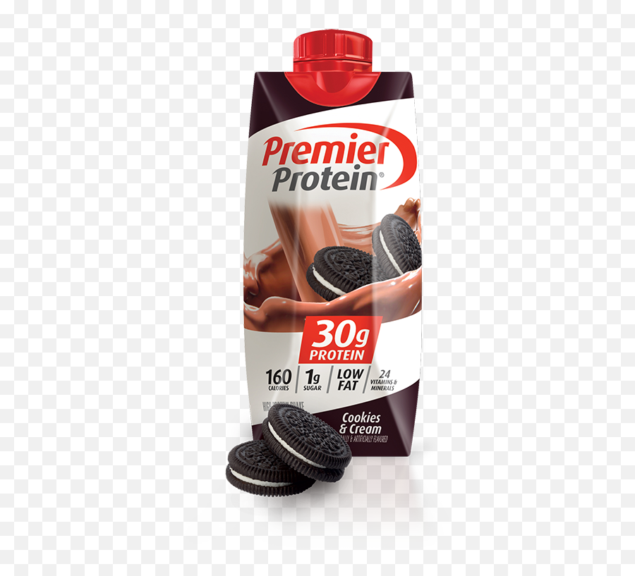 Cookies U0026 Cream Protein Shake Shakes Premier - Premier Protein Shakes Transparent Png,Icon Meals Protein Cookie