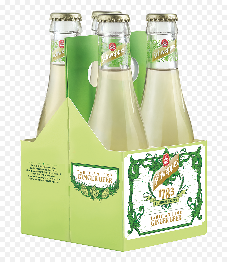Schweppes 1783 Tahitian Lime Ginger Beer 632 Fluid Ounce Glass Bottles 4 Pack - Glass Bottle Png,Splash Of Beer Icon