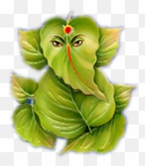 Photoshoppng Frames Wallpapers Designs God Ganesha - Leafy Ganesha,Ganesh Png