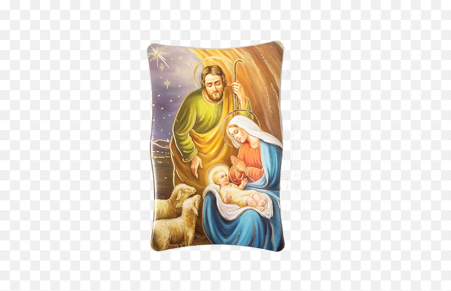 Holy Family Christmas Plaque 8 X 10 Foliage Border - Holy Family Christmas Png,Saint Francis Of Assisi Icon