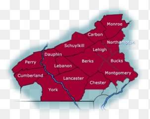 Heater Ac Plumbing Harrisburg Reading Bethlehem - Lehigh Northampton Monroe Bucks County Map png