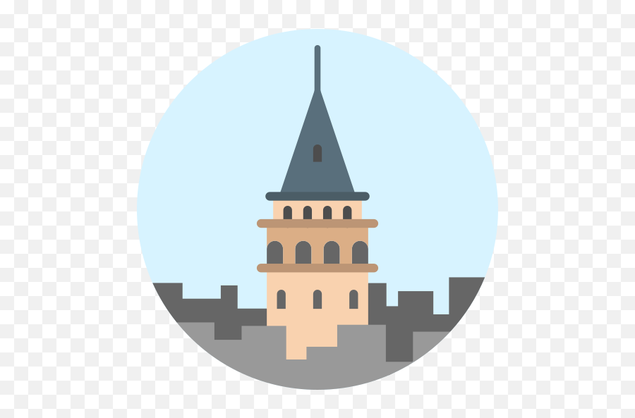 Galata Tower - Free Monuments Icons Galata Tower Vector Free Png,Spire Icon