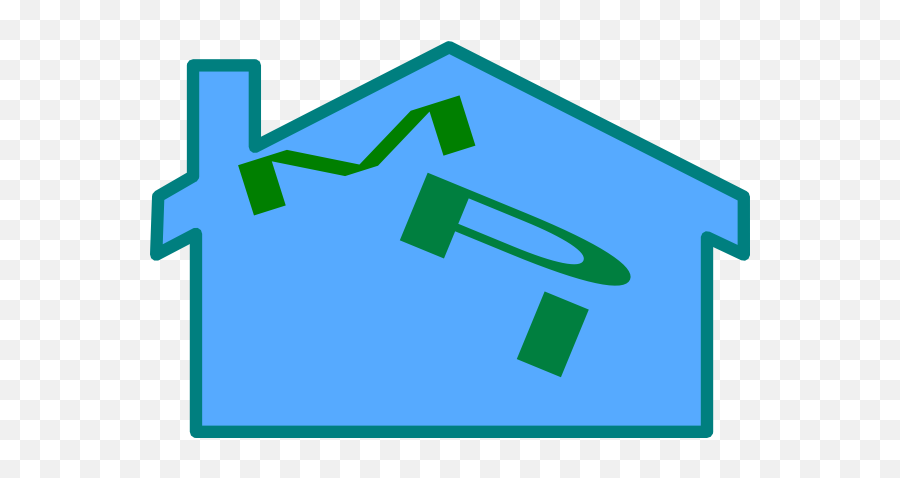 Blue House Clip Art - Vector Clip Art Online Vertical Png,Blue House Icon