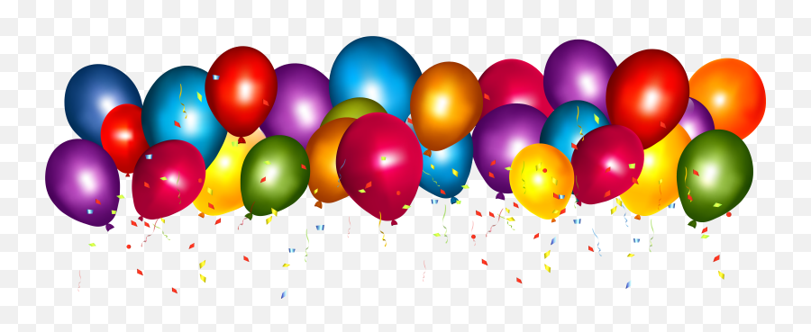 Balloons And Confetti Png Transparent Background