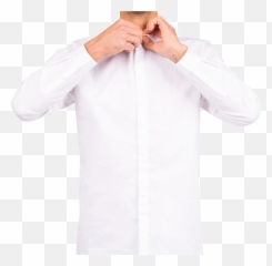Man Buttoning Shirt Transparent Background Png - Free Standing