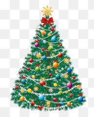 Beautiful Christmas Tree Png Image - Transparent Vector