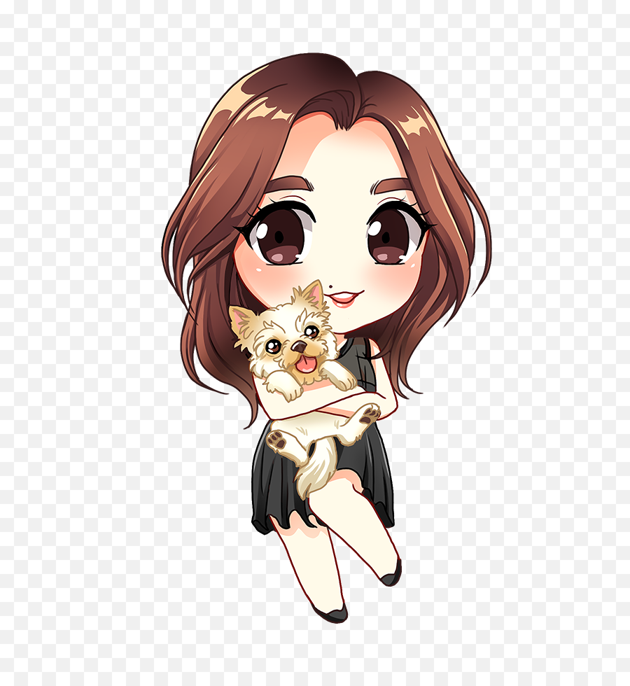 Transparent Chibi Girls With Brown Hair - Brown Hair Chibi Girl Png,Brown Hair Png