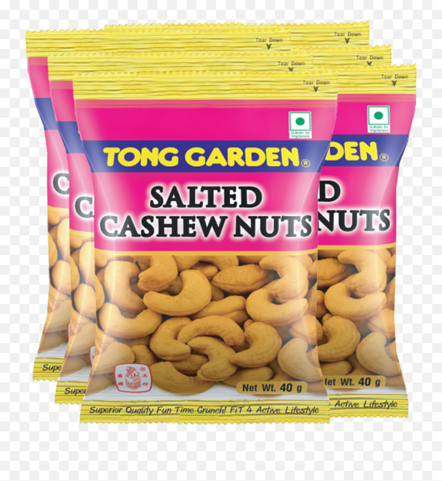 Tong Garden Salted Cashew Nuts 40g 6pcs - Tong Garden Peanut Can Png,Cashew Png