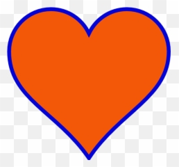 Library Of Shaded Heart Svg Black And White Png Files - Orange And Blue Hearts,Blue Heart Png