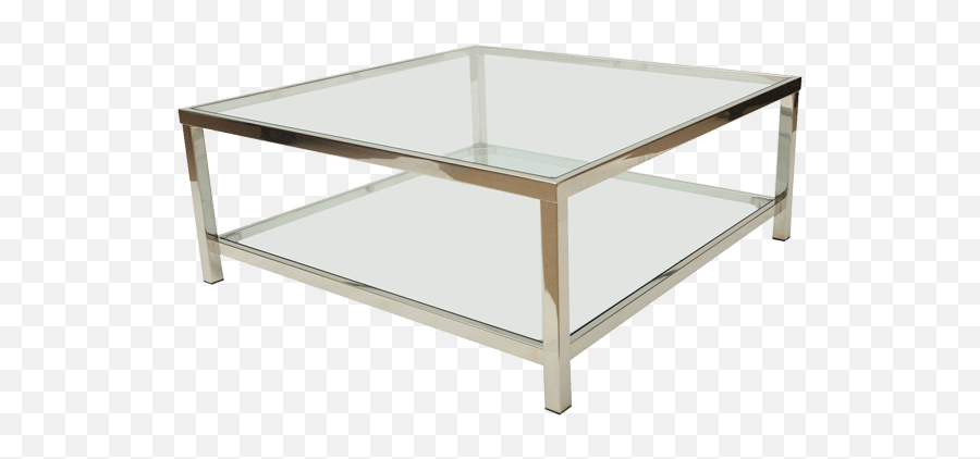 Chrome Coffee Table Transparent Image - Square Glass Coffee Table Png,Tables Png