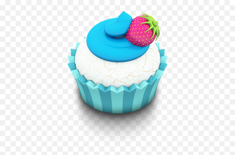 Ocean Cupcake Icon - Akaacid Icons Softiconscom Cup Cake 3d Png,Cupcake Png