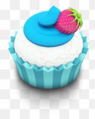 Ocean Cupcake Icon - AkaAcid Icons SoftIconscom Cake 3d Png