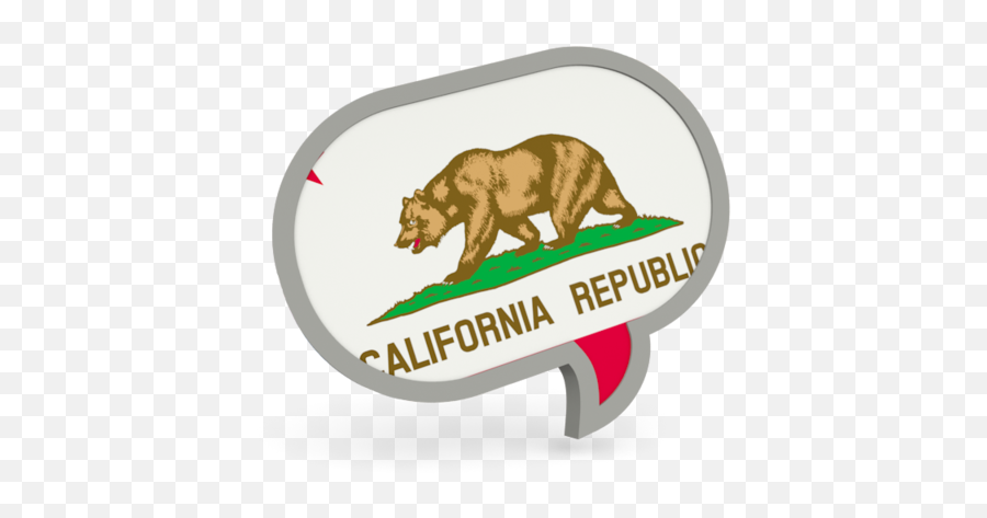 Speech Bubble Icon - New California Republic Flag Png,California Flag Png