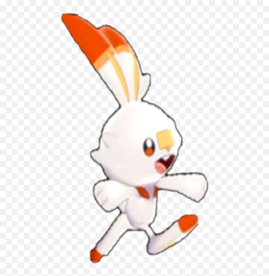 Punching Scorbunny Png - White And Orange Pokemon,Sword And Shield Png