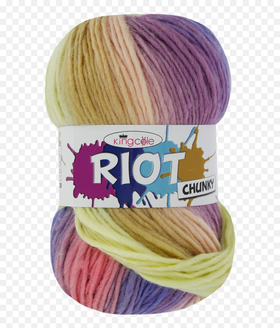 King Cole Riot Chunky 100g - Multicoloured Knitting Yarn King Cole Riot Chunky Png,Ball Of Yarn Png