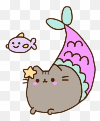 Png Pink Coloring Food Pusheen Cat Book - Mermaid Pusheen Coloring Pages,Pusheen Cat Png