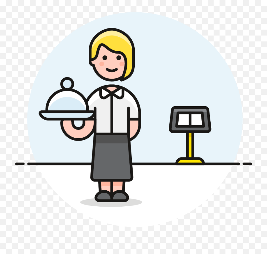 23 Waitress Caucasian - Cartoon Clipart Full Size Clipart Waitress Png,Waitress Png