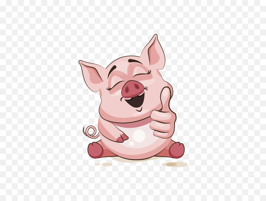 Download Adorable Pig Emoji Stickers - Pig Approves Png,Pig Emoji Png