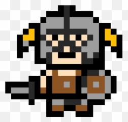 Minecraft Skyrim Pixel Art Transparent - Minecraft Simple Pixel Art Png,Dovahkiin Png