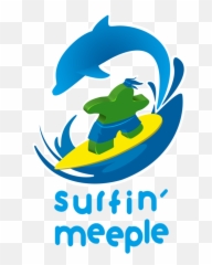 Surfin Meeples Clipart - Surfin Meeple Png,Meeple Png