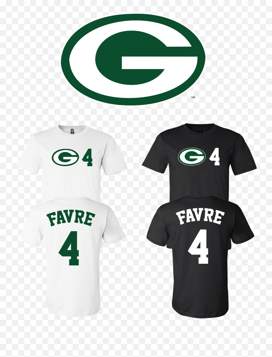Brett Favre 4 Green Bay Packers Jersey Player Shirt - Green Bay Packers Png,Green Bay Packers Logo Png