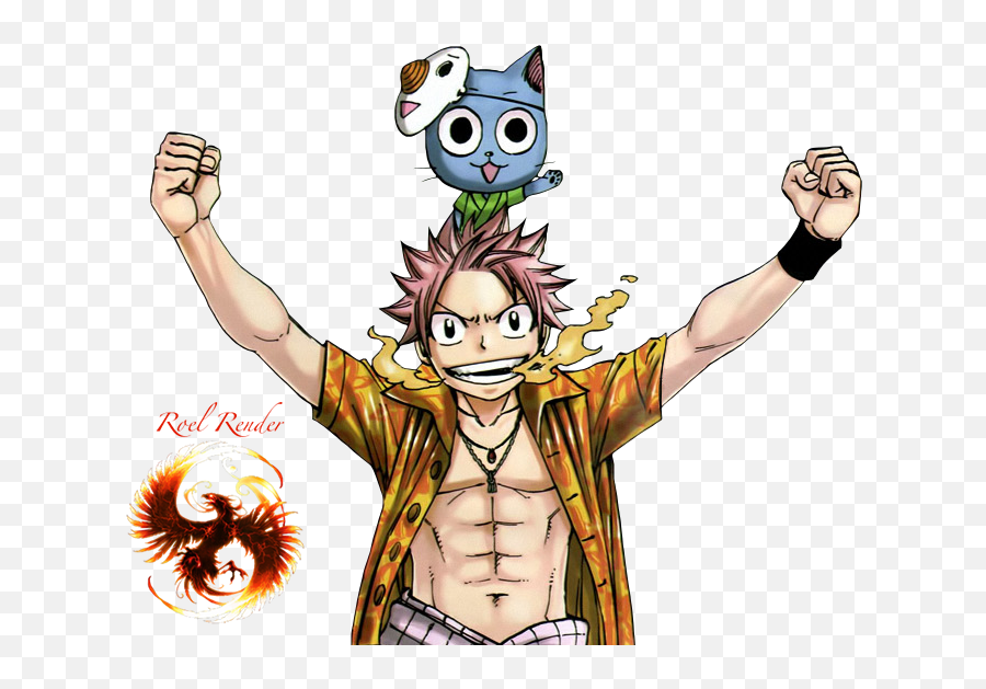 Download Hd Natsu 2 Photo Natsuhappy2b - Natsu Dragneel Natsu And Happy Transparent Png,Natsu Dragneel Png