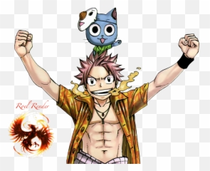 Download Hd Natsu 2 Photo Natsuhappy2b - Dragneel And Happy Transparent Png