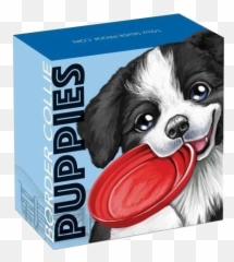 Tuvalu 2018 Puppies Series U2013 Border Collie Coloured Proof Silver Coin 12 Oz - png