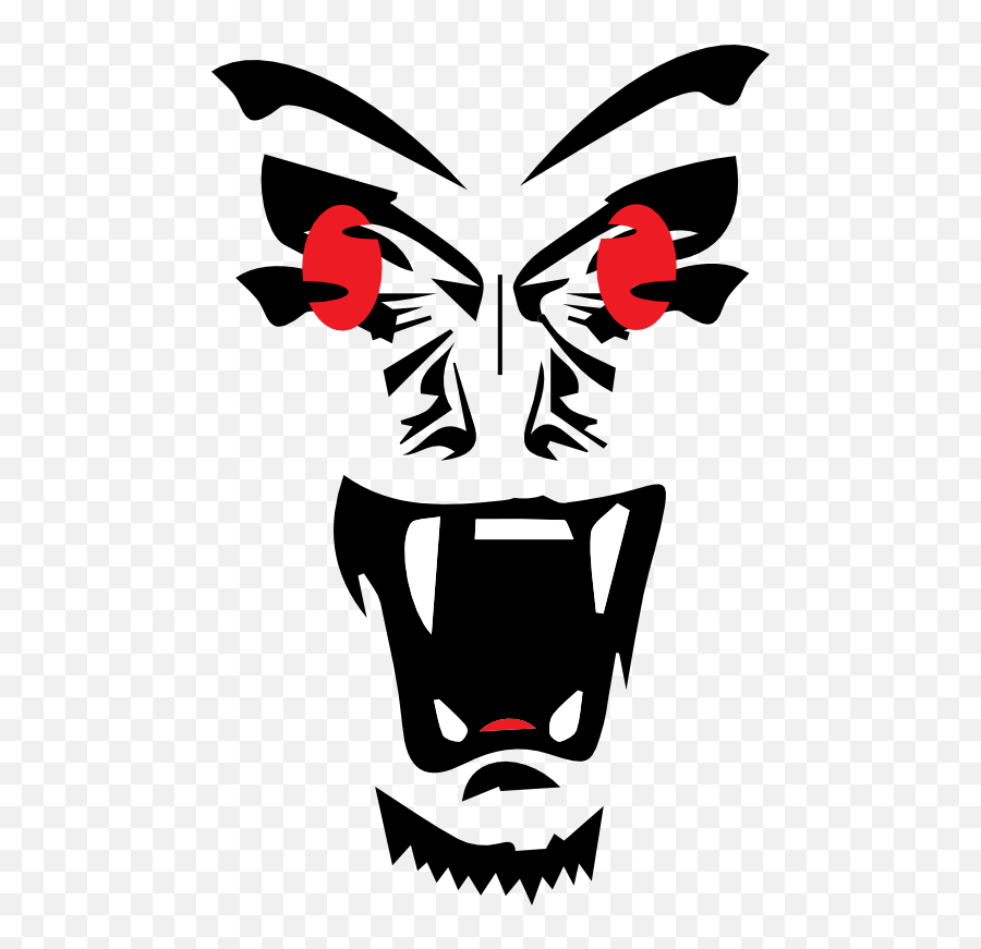 Scary Face Clipart - Tribal Tiger Face Tatto Png,Scary Face Png