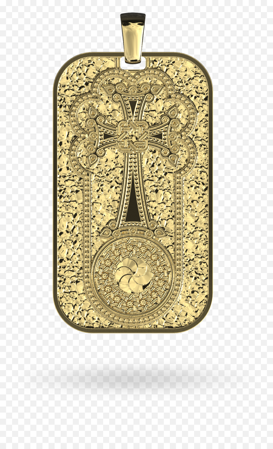 14k Armenian Dog Tag Pendant - Torre Del Serral Dels Falcons Png,Dogtag Icon