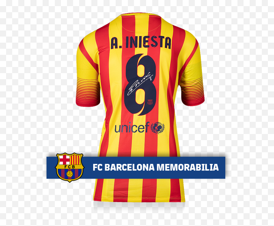 Andres Iniesta Official Fc Barcelona Signed 2013 - 14 Away Shirt Lionel Messi Official Fc Barcelona Back Signed 2020 21 Home Shirt Png,Barcelona Icon