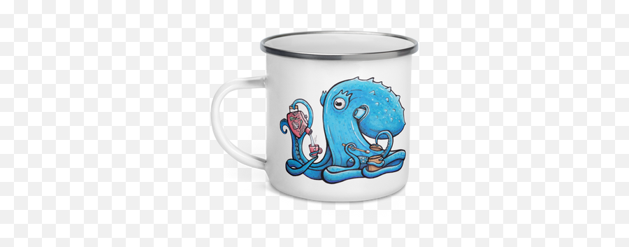 The Octo - Barista Collection Octopus Making Coffee U0026 Tea Mug Png,Morph On Tiktok Icon