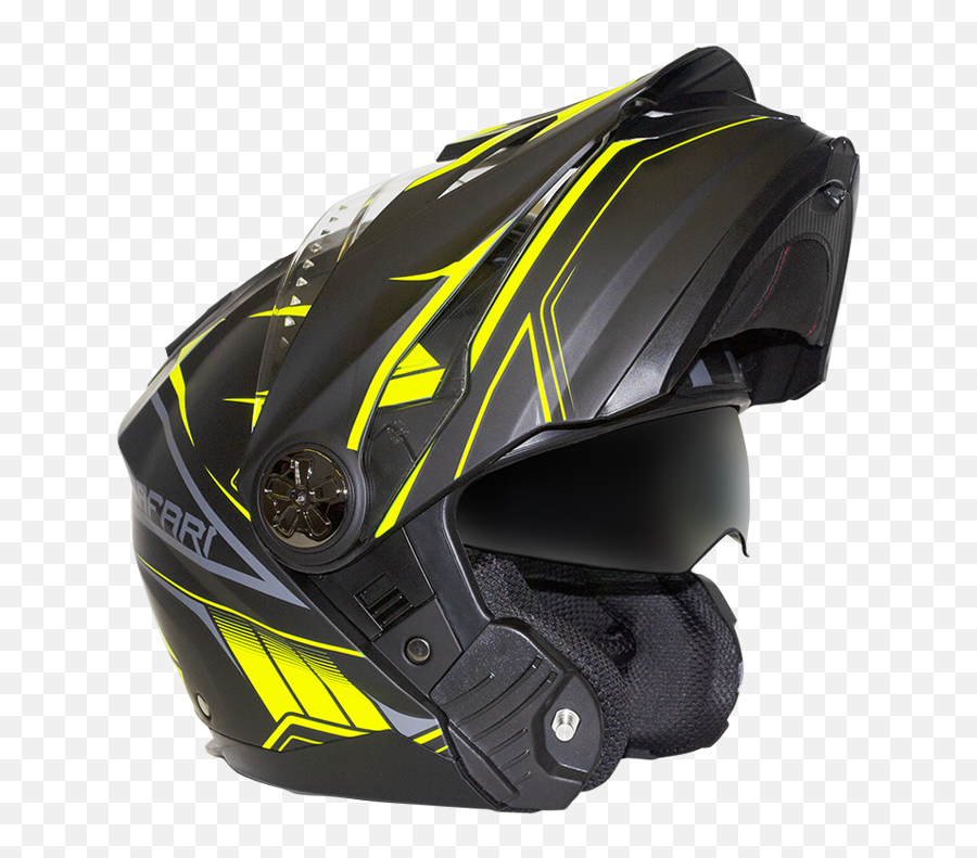 Rxt Safari 909p Flip Offroad Helmet Black Fluro Yellow - Motorcycle Helmet Png,Icon Suzuki Helmet