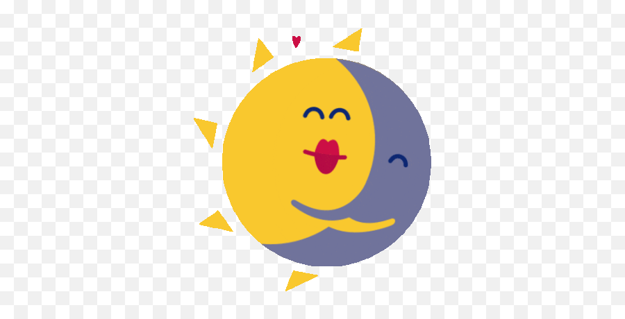 Sun And Moon Embrace Sticker - Universe Sun Moon Discover Happy Png,Sunshine Icon Facebook