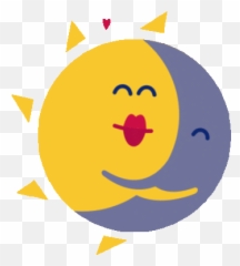Sun And Moon Embrace Sticker - Universe Sun Moon Discover Happy Png,Sunshine Icon Facebook