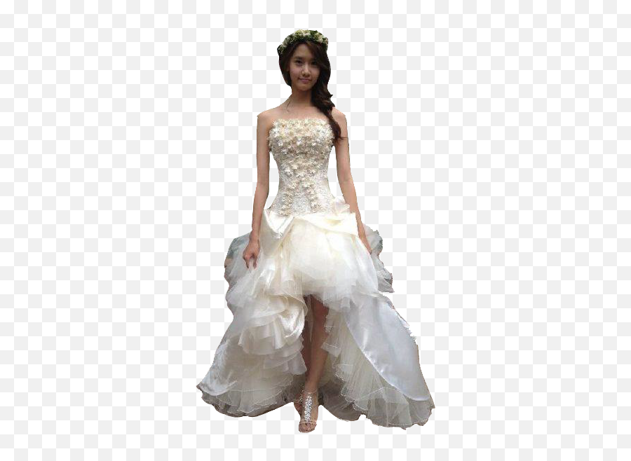 Download Hd Dress Png Im Yoona Just Married Wedding - Girl In Wedding Dress Png,Dresses Png