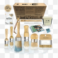 Pro Chalk Wax Paint Brush Set By Vintage Tonality - Paintbrush png