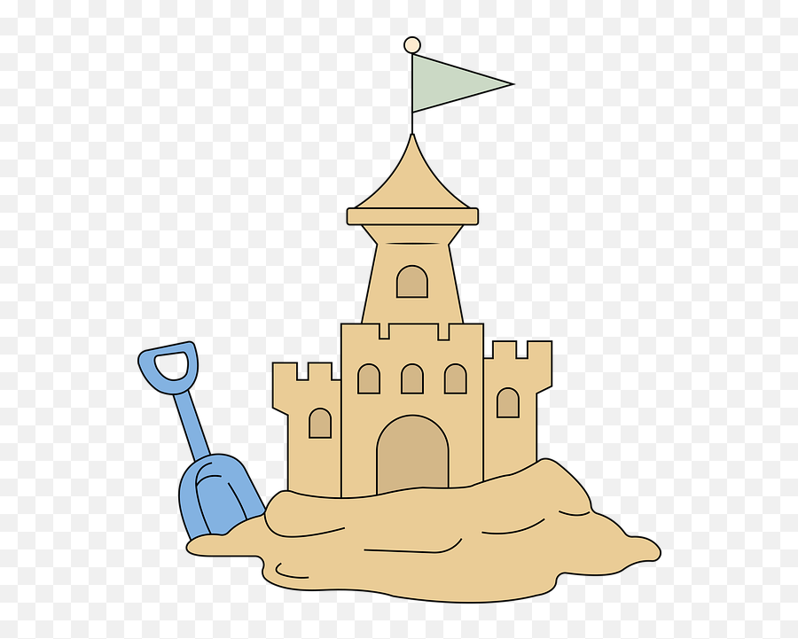 Sand Castle Beach Summer - Free Vector Graphic On Pixabay Transparent Background Sandcastle Clipart Png,Spire Icon