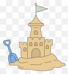 Sand Castle Beach Summer - Free vector graphic on Pixabay Transparent Background Sandcastle Clipart png