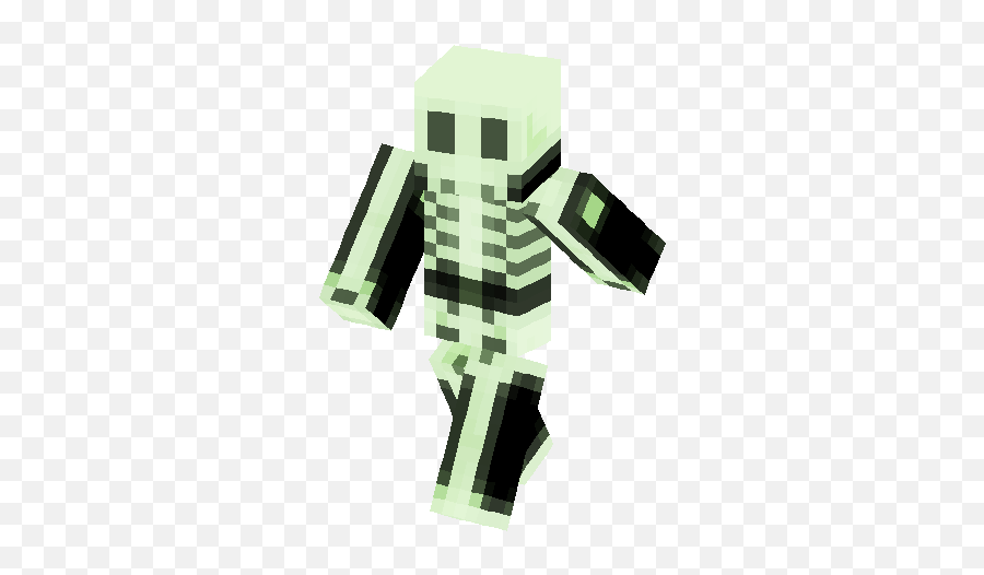 Glowing Skeleton Skin - Glowing Skeleton Minecraft Skin Png,Minecraft Skeleton Png