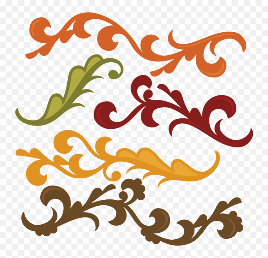 Fall Leaves Border Clip Art Free - Fall Flourishes Png,Fall Clipart Png