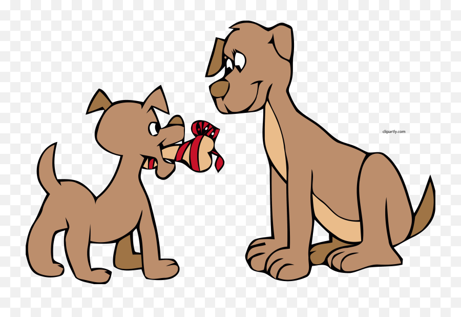 Download Dog Giving Bone Clipart Png - Dog And Puppy Clipart Dog With Puppy Clipart,Puppy Clipart Png