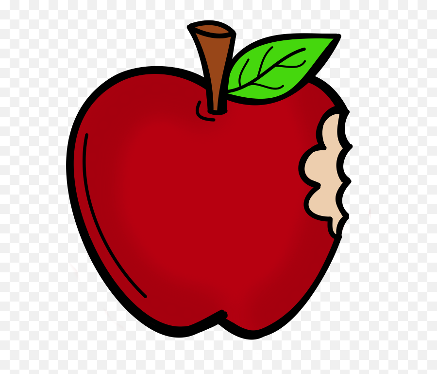 Apple With Bite Taken Out Clip Art - Apple With Bite Clipart Png,Bitten Apple Png
