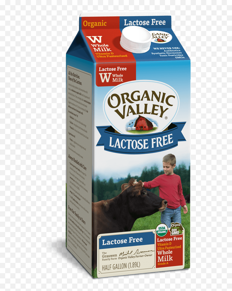 Lactose - Free Fat Free Skim Milk Ultra Pasteurized Half Organic Valley Lactose Free Whole Milk Png,Milk Transparent