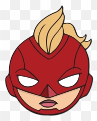 Captain Marvel U2013 Luggage Decal Digiprint Singapore - Face Clipart png