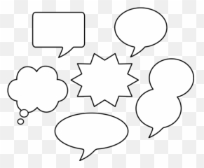 Download Set Of Blank Comic Speech Bubbles - Book Free Printable png